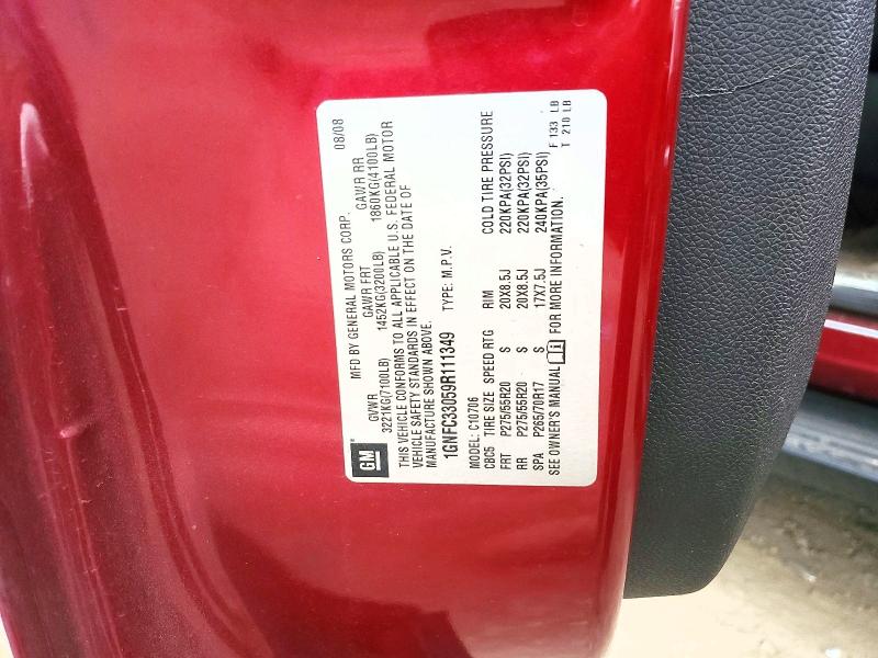 Продаж на аукціоні авто 2009 Chevrolet Tahoe, vin: 1GNFC33059R111349, номер лоту: 77242455