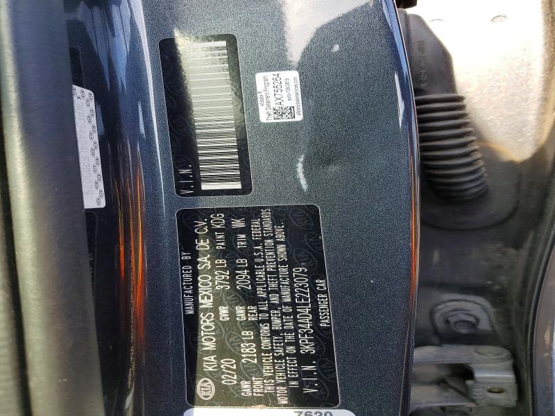 Aukcja sprzedaży 2020 Kia Forte, vin: 3KPF34AD4LE223079, numer aukcji: 76428065