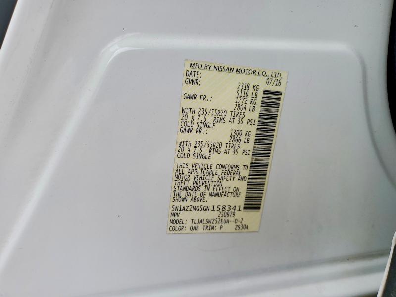 Продаж на аукціоні авто 2016 Nissan Murano, vin: 5N1AZ2MG5GN158341, номер лоту: 79054195