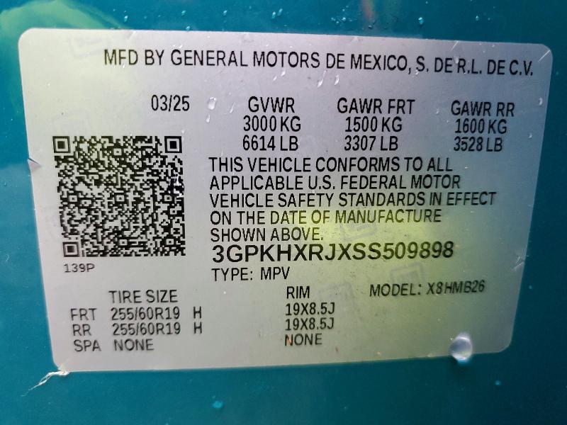 76625565 :رقم المزاد ، 3GPKHXRJXSS509898 vin ، 2025 Honda Prologue مزاد بيع