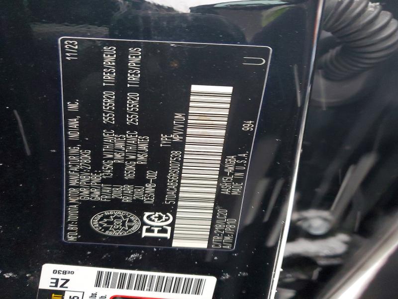 2024 Toyota Grand Highlander მანქანა იყიდება აუქციონზე, vin: 5TDACAB56RS007538, აუქციონის ნომერი: 99513495
