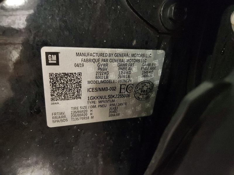 Продажа на аукционе авто 2019 Gmc Acadia, vin: 1GKKNULS0KZ255006, номер лота: 77177565