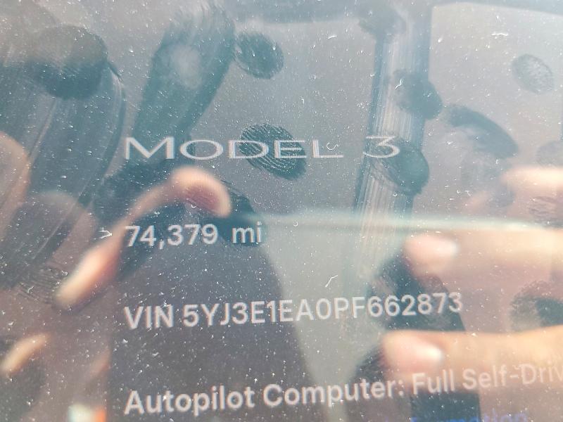 Aukcja sprzedaży 2023 Tesla Model 3, vin: 5YJ3E1EA0PF662873, numer aukcji: 78730175