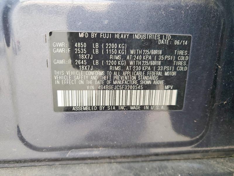 Aukcja sprzedaży 2015 Subaru Outback, vin: 4S4BSEJC5F3200545, numer aukcji: 76239705