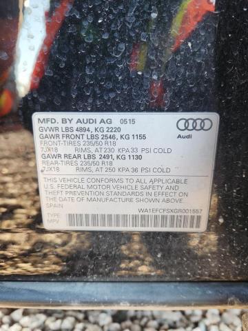 2016 Audi Q3 მანქანა იყიდება აუქციონზე, vin: WA1EFCFSXGR001557, აუქციონის ნომერი: 77547345