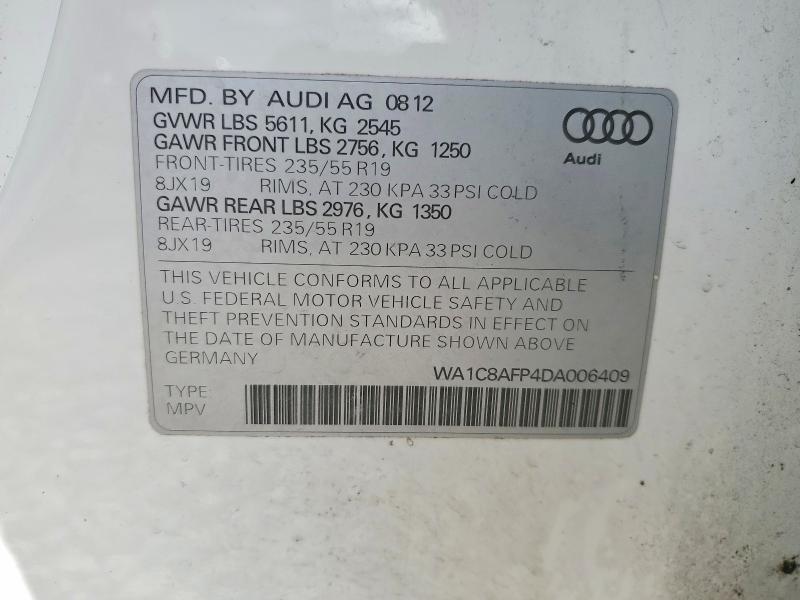 Продаж на аукціоні авто 2013 Audi Q5, vin: WA1C8AFP4DA006409, номер лоту: 77797925
