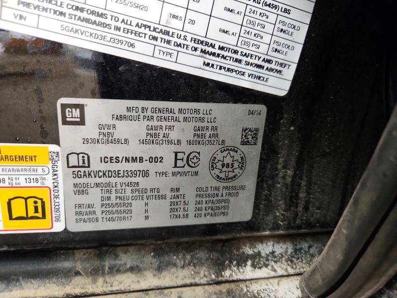 Продаж на аукціоні авто 2014 Buick Enclave, vin: 5GAKVCKD3EJ339706, номер лоту: 76454405