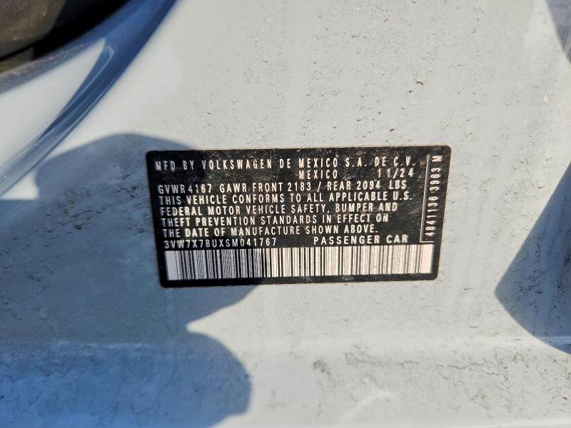 Продажа на аукционе авто 2025 Volkswagen Jetta, vin: 3VW7X7BUXSM041767, номер лота: 78949105