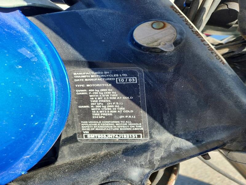 Aukcja sprzedaży 2004 Triumph Motorcycle Bonneville, vin: SMT905JN74J192131, numer aukcji: 75076415