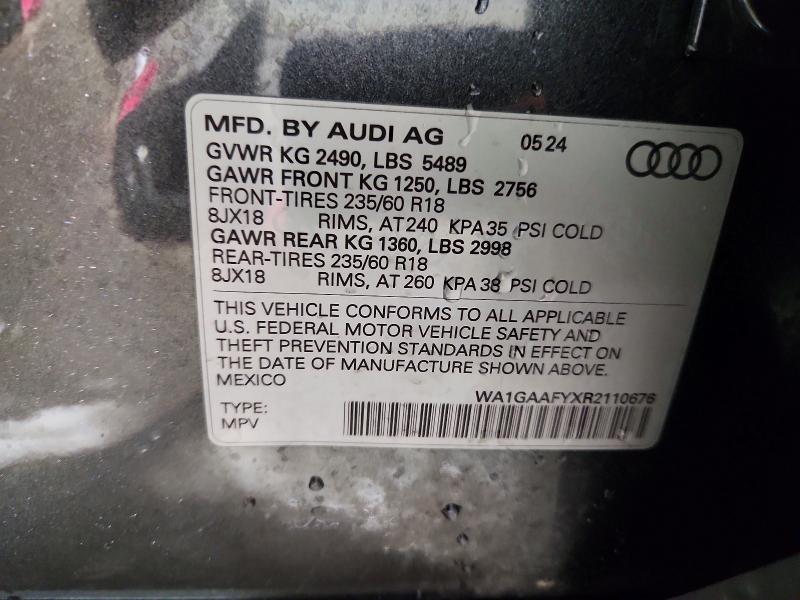 Продажа на аукционе авто 2024 Audi Q5, vin: WA1GAAFYXR2110676, номер лота: 76625065