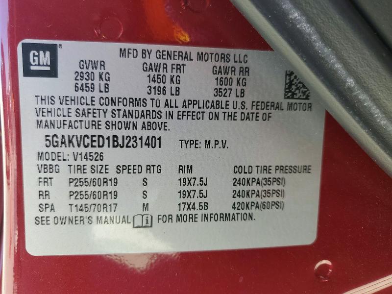 Продаж на аукціоні авто 2011 Buick Enclave, vin: 5GAKVCED1BJ231401, номер лоту: 76046825