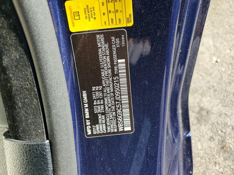Aukcja sprzedaży 2018 Bmw M6, vin: WBS6G9C57JD950215, numer aukcji: 77586905
