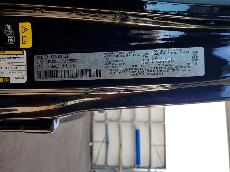 2023 Jeep Wrangler მანქანა იყიდება აუქციონზე, vin: 1C4HJXDG5PW635027, აუქციონის ნომერი: 77368735