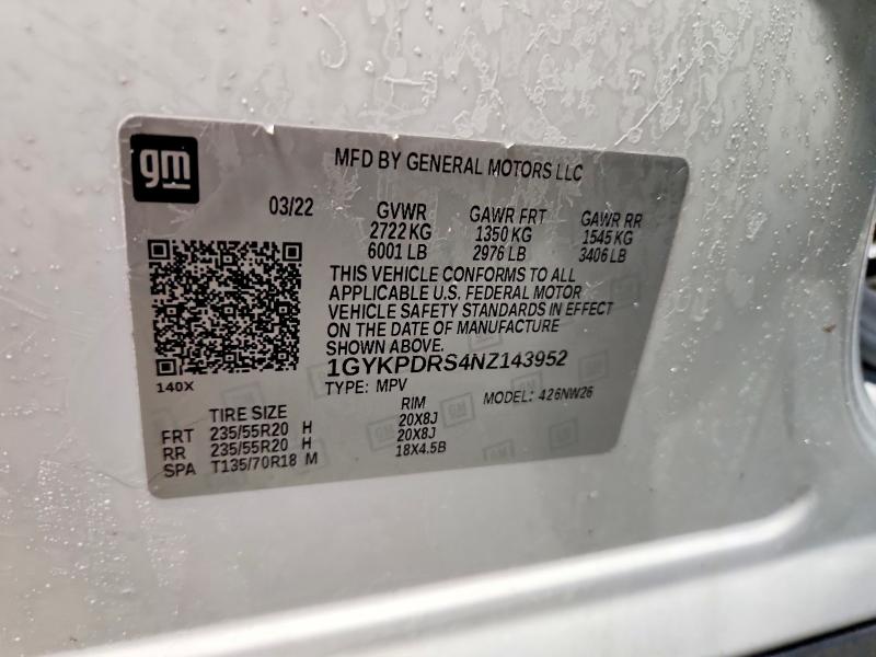 Aukcja sprzedaży 2022 Cadillac Xt6, vin: 1GYKPDRS4NZ143952, numer aukcji: 76538115