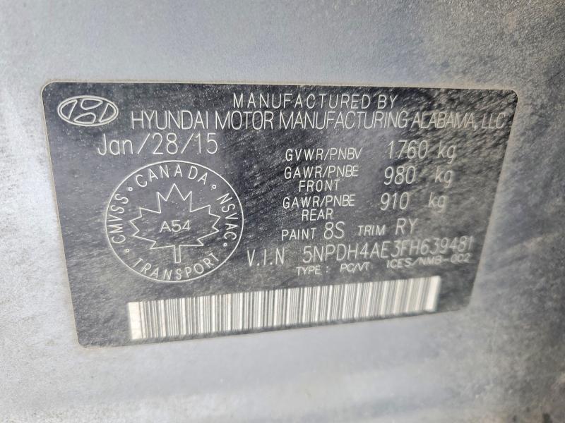 Продажа на аукционе авто 2015 Hyundai Elantra Se, vin: 5NPDH4AE3FH639481, номер лота: 76794455