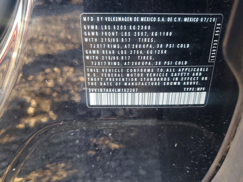 Aukcja sprzedaży 2020 Volkswagen Tiguan, vin: 3VV1B7AX4LM152207, numer aukcji: 79080425