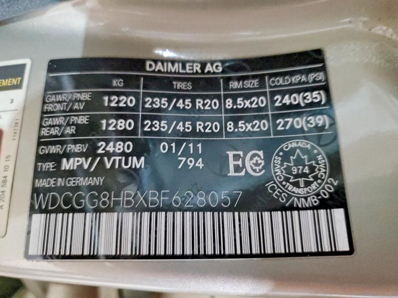 Продажа на аукционе авто 2011 Mercedes-benz Glk, vin: WDCGG8HBXBF628057, номер лота: 78415355