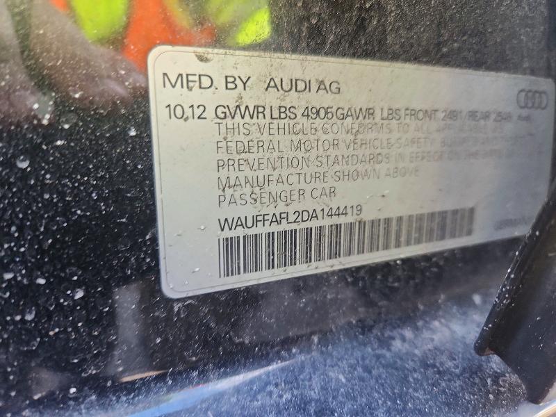 Aukcja sprzedaży 2013 Audi A4 Premium, vin: WAUFFAFL2DA144419, numer aukcji: 77346565