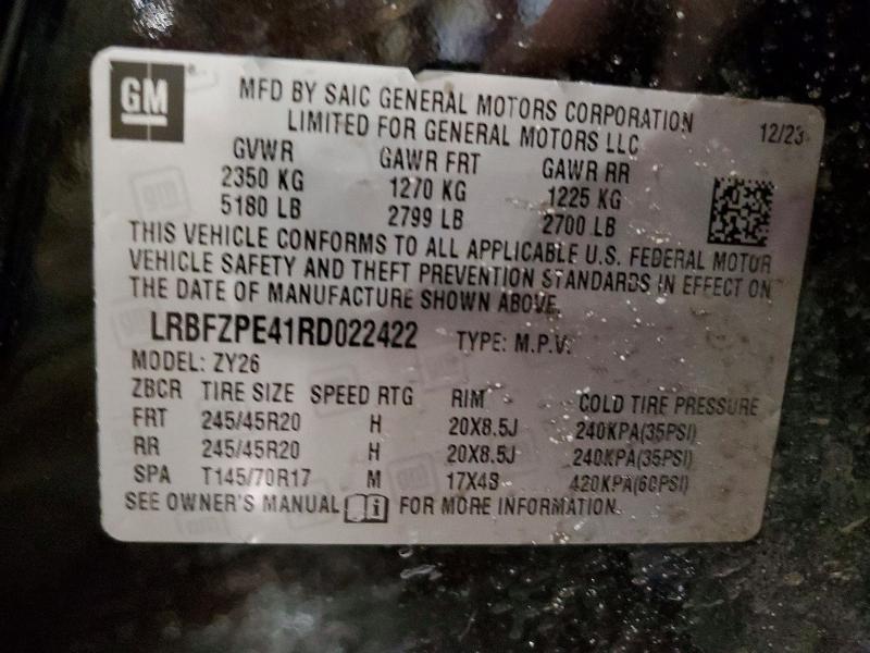 77696125 :رقم المزاد ، LRBFZPE41RD022422 vin ، 2024 Buick Envision مزاد بيع