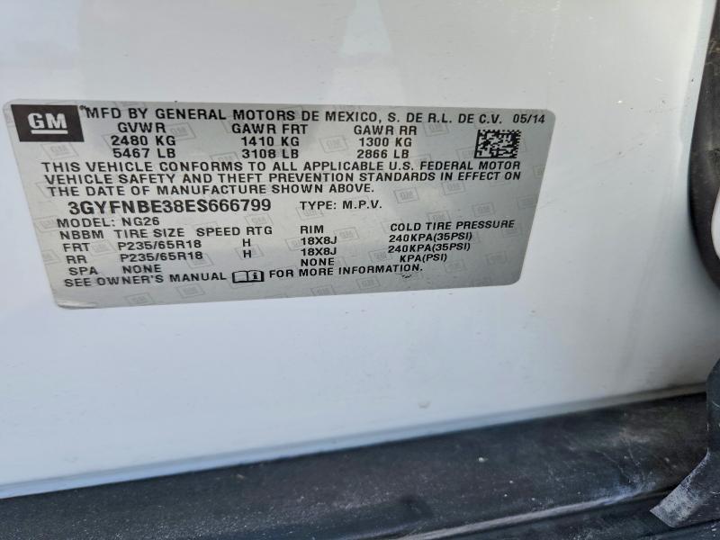 Продаж на аукціоні авто 2014 Cadillac Srx, vin: 3GYFNBE38ES666799, номер лоту: 78079375