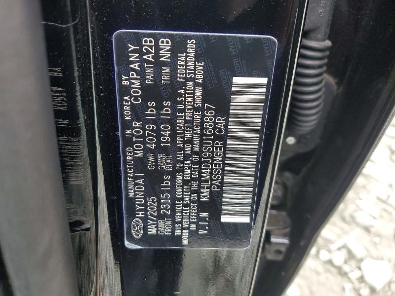 78028475 :رقم المزاد ، KMHLM4DJ9SU168867 vin ، 2025 Hyundai Elantra مزاد بيع
