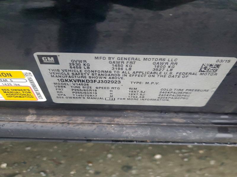 Продажа на аукционе авто 2015 Gmc Acadia, vin: 1GKKVRKD3FJ302923, номер лота: 78707715