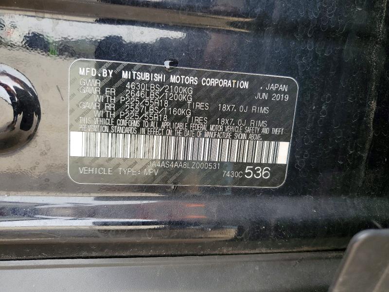 Aukcja sprzedaży 2020 Mitsubishi Eclipse Cross, vin: JA4AS4AA8LZ000531, numer aukcji: 77947395