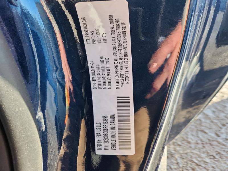 75633675 :رقم المزاد ، 2C3CDBCK8RR193998 vin ، 2024 Dodge Charger مزاد بيع