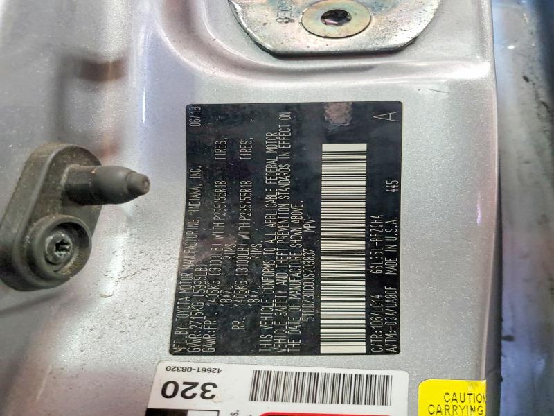 Продаж на аукціоні авто 2018 Toyota Sienna, vin: 5TDDZ3DC0JS203837, номер лоту: 75191445