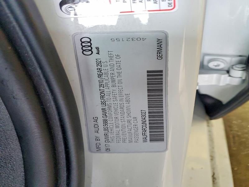 Продаж на аукціоні авто 2018 Audi S6, vin: WAUFFAFC0JN043027, номер лоту: 75967925