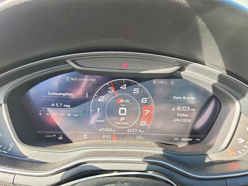 2019 Audi S5 მანქანა იყიდება აუქციონზე, vin: WAUP4AF56KA063013, აუქციონის ნომერი: 76043995