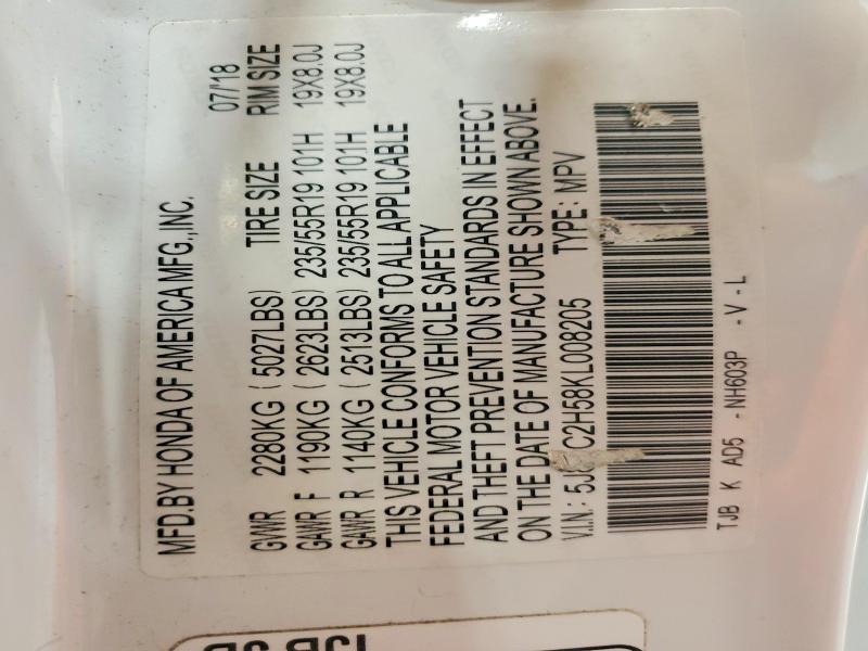 Aukcja sprzedaży 2019 Acura Rdx, vin: 5J8TC2H58KL008205, numer aukcji: 79265945