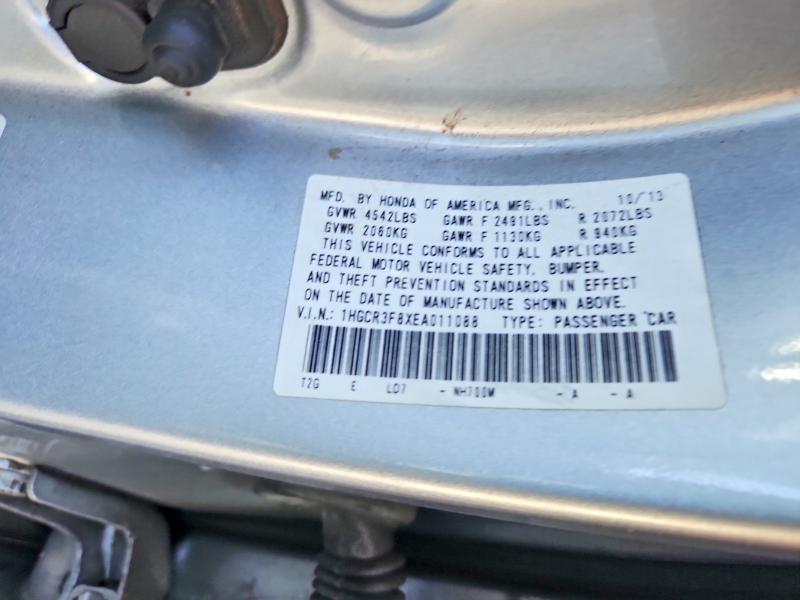 Продажа на аукционе авто 2014 Honda Accord, vin: 1HGCR3F8XEA011088, номер лота: 75693305