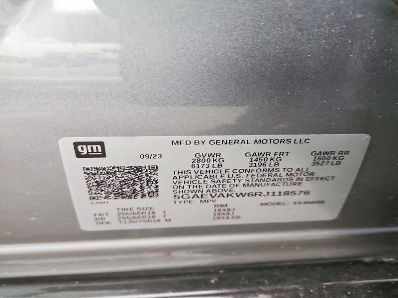 2024 Buick Enclave მანქანა იყიდება აუქციონზე, vin: 5GAEVAKW6RJ118576, აუქციონის ნომერი: 77972595