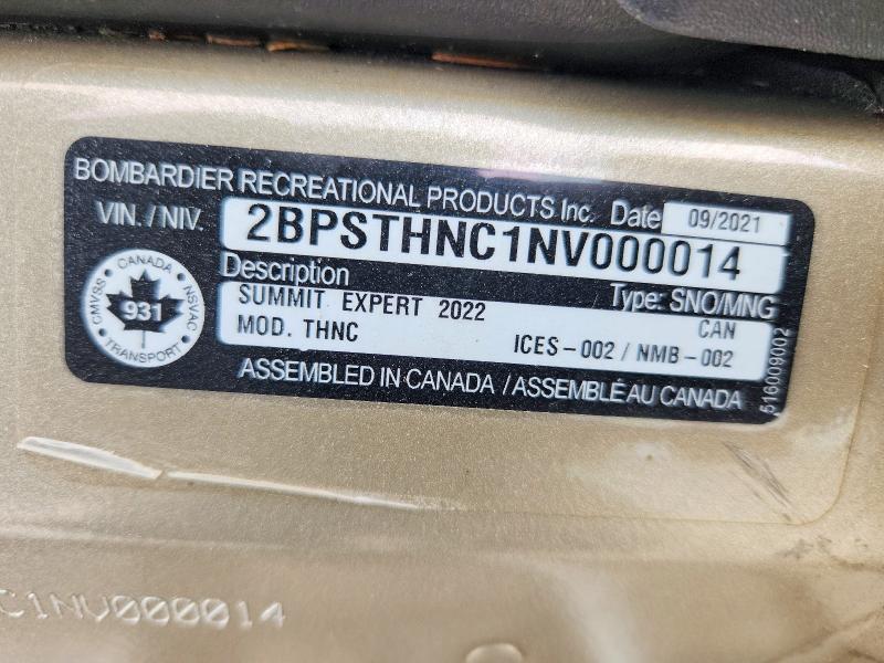 Продажа на аукционе авто 2022 Skid 850, vin: 2BPSTHNC1NV000014, номер лота: 77760025