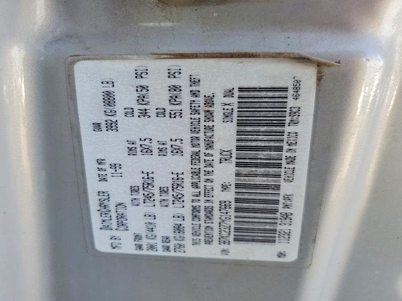 Aukcja sprzedaży 2000 Dodge Ram 2500, vin: 3B7KC23Z7YG147669, numer aukcji: 79029825