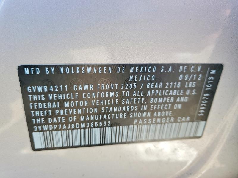 Продаж на аукціоні авто 2013 Volkswagen Jetta, vin: 3VWDP7AJ8DM385532, номер лоту: 75600045