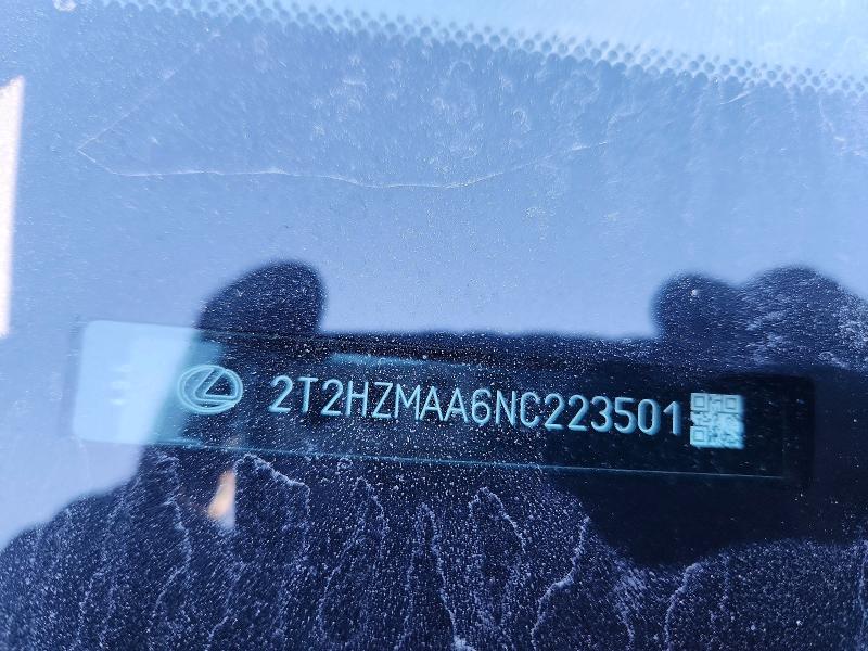 Продаж на аукціоні авто 2022 Lexus Rx, vin: 2T2HZMAA6NC223501, номер лоту: 76263815