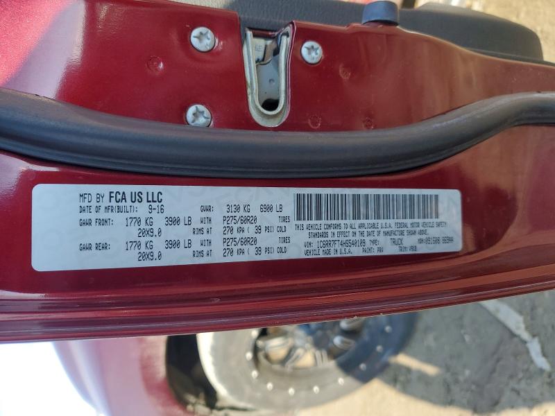 Продаж на аукціоні авто 2017 Ram 1500, vin: 1C6RR7FT4HS540109, номер лоту: 77304175