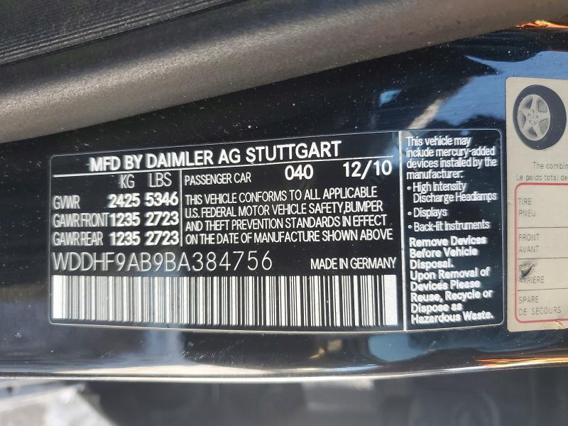 Aukcja sprzedaży 2011 Mercedes-benz E500 4mati, vin: WDDHF9AB9BA384756, numer aukcji: 79157385