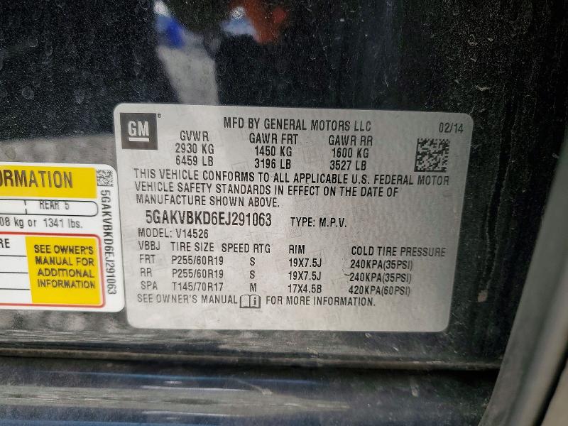 Aukcja sprzedaży 2014 Buick Enclave, vin: 5GAKVBKD6EJ291063, numer aukcji: 78660535