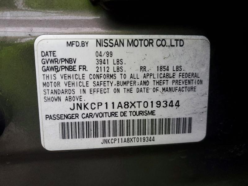 77546935 :رقم المزاد ، JNKCP11A8XT019344 vin ، 1999 Infiniti G20 مزاد بيع