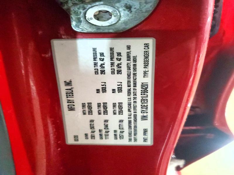 74215055 :رقم المزاد ، 5YJ3E1EB1LF664201 vin ، 2020 Tesla Model 3 مزاد بيع
