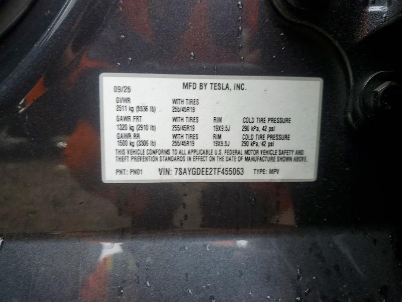 Продажа на аукционе авто 2026 Tesla Model Y, vin: 7SAYGDEE2TF455063, номер лота: 77175895