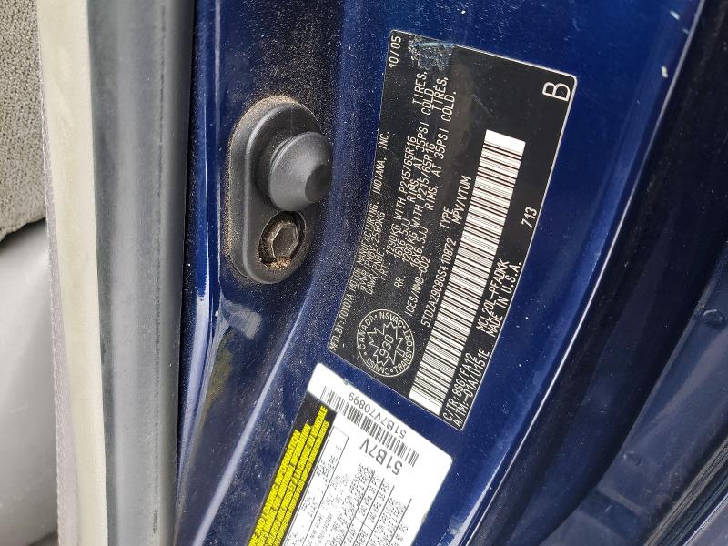 78828045 :رقم المزاد ، 5TDZA29C86S410872 vin ، 2006 Toyota Sienna مزاد بيع