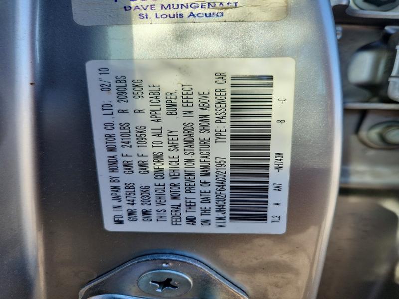 Продажа на аукционе авто 2010 Acura Tsx, vin: JH4CU2F64AC021957, номер лота: 76655425