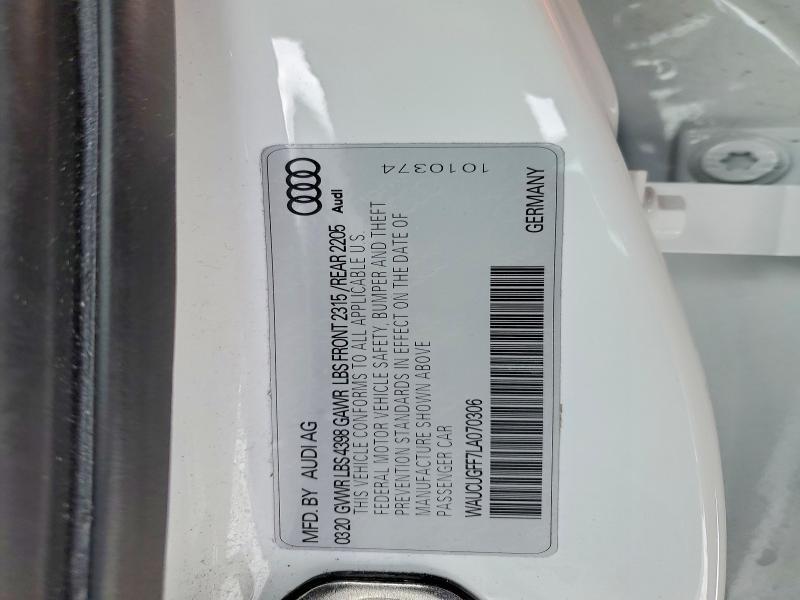 75778745 :رقم المزاد ، WAUCUGFF7LA070306 vin ، 2020 Audi A3 مزاد بيع