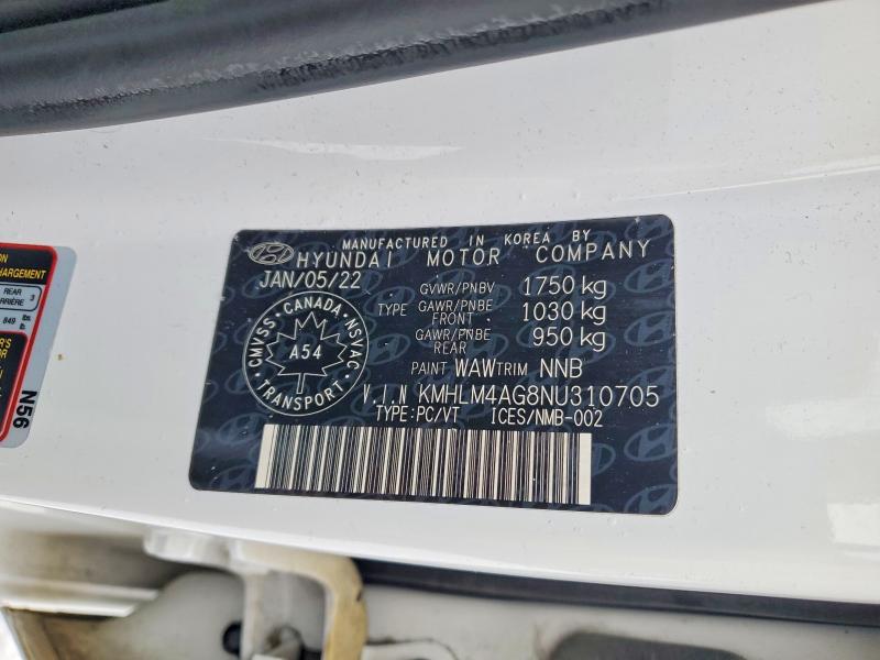 Aukcja sprzedaży 2022 Hyundai Elantra, vin: KMHLM4AG8NU310705, numer aukcji: 77607665