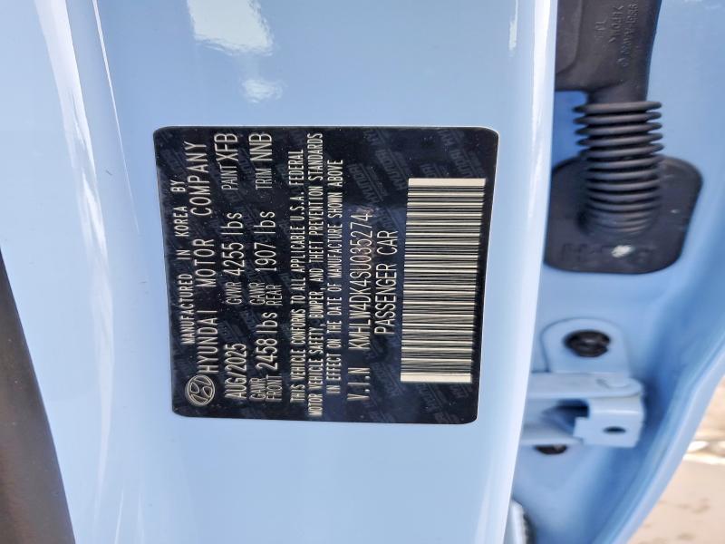 78182765 :رقم المزاد ، KMHLW4DK4SU035274 vin ، 2025 Hyundai Elantra N مزاد بيع