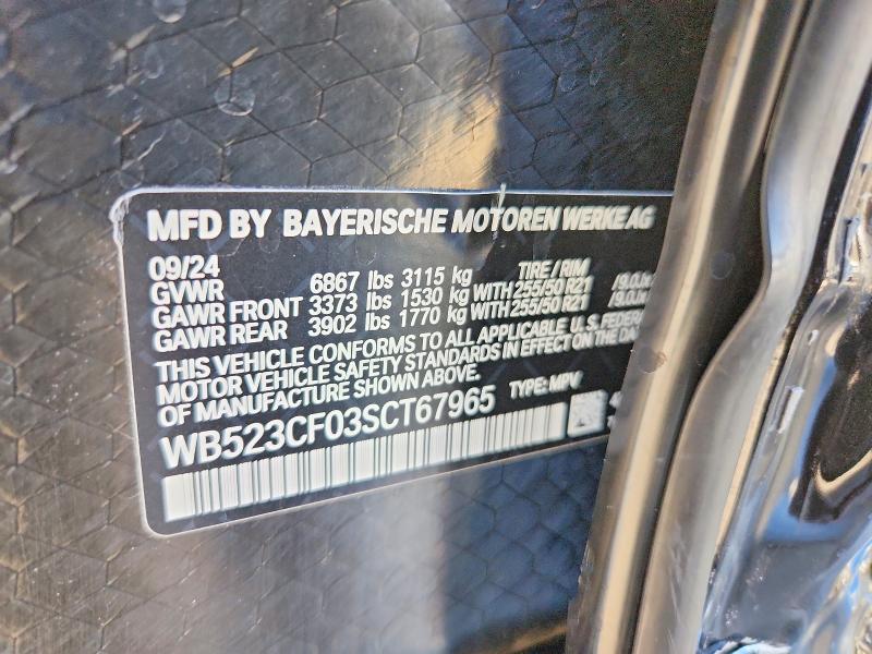 76434495 :رقم المزاد ، WB523CF03SCT67965 vin ، 2025 Bmw Ix مزاد بيع